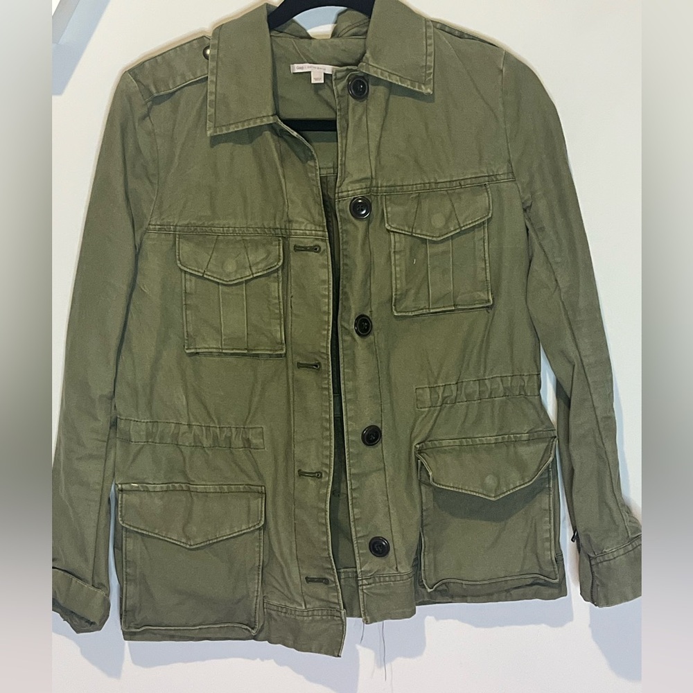 GAP Olive Green Military Field Jacket with Utility Pockets